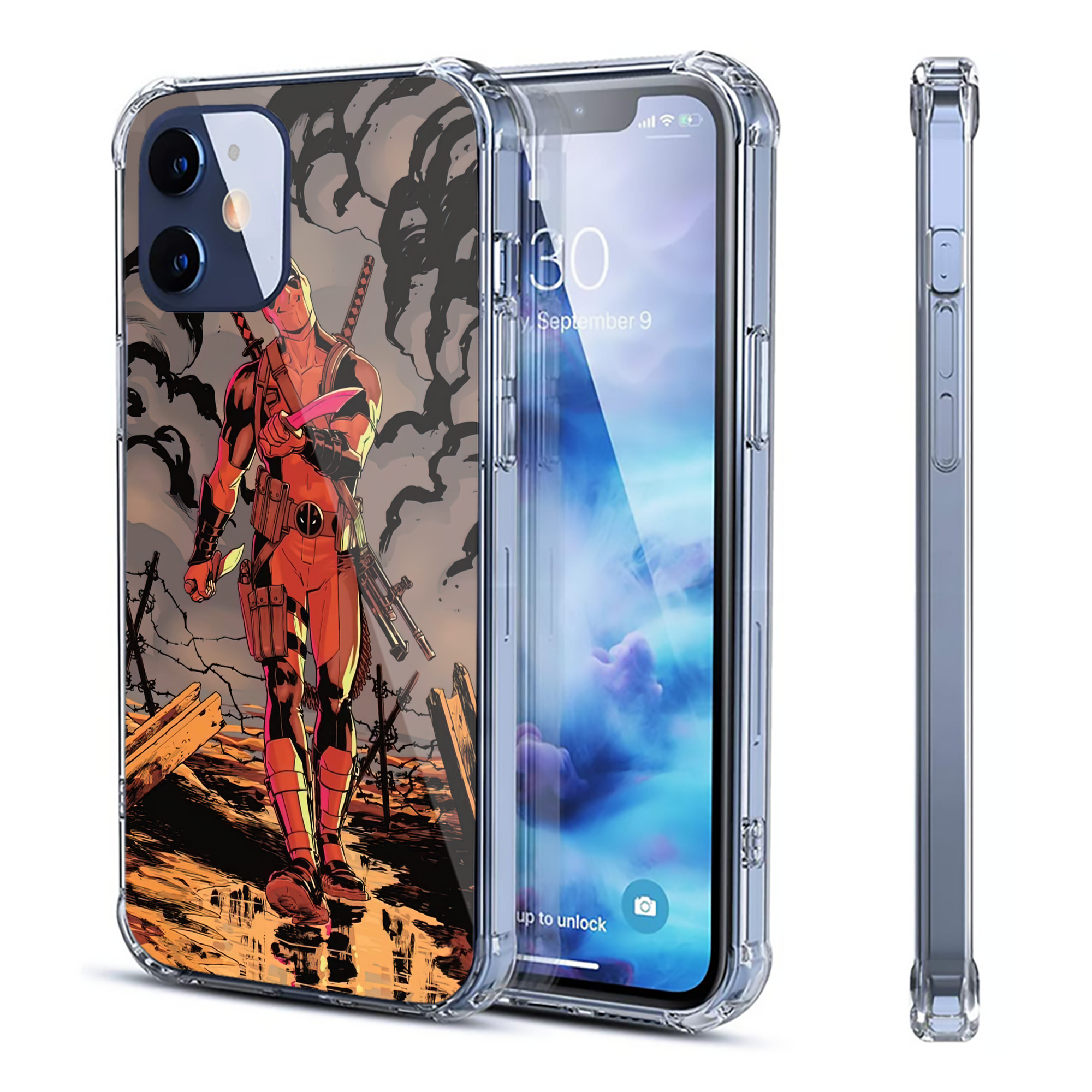 （画像用） Deadpool デッドプール 【iPhone 12シリーズ対応】透明スマホケース（クリアソフトケース）